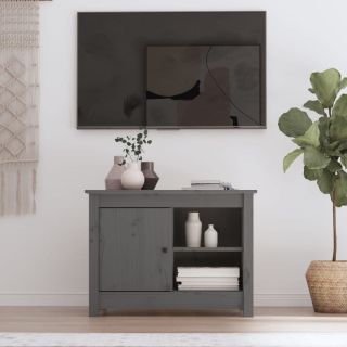Тумба под телевизор, серая, 70 x 36,5 x 52 см, сосна