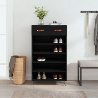 jalatsikapp, must, 60 x 35 x 105 cm, tehispuit