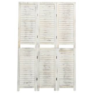 3 paneeliga sirm, antiikvalge, 105 x 165, puit
