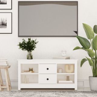 telerikapp, valge, 103 x 36,5 x 52 cm, männipuit