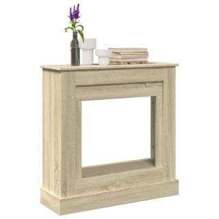 каминная облицовка, дуб Сонома 90x30x90 см, искусственное дерево