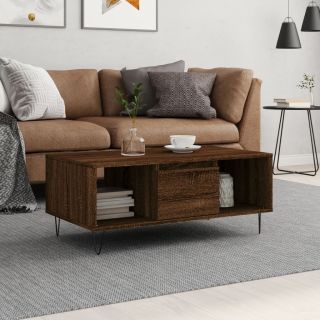 журнальный столик, коричневый дуб, 90 x 50 x 36,5 см, искусственное дерево