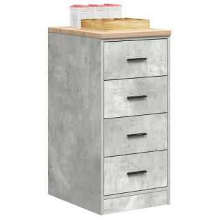 Гаражный шкаф для хранения вещей, бетонно-серый 40x51x85 см, сосна