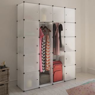модульный шкаф 14 отделений, белый 37 x 146 x 180,5 см