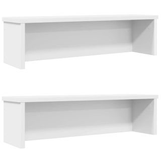köögiriiulid virnastatavad 2 tk, valge, 60x15x16 cm