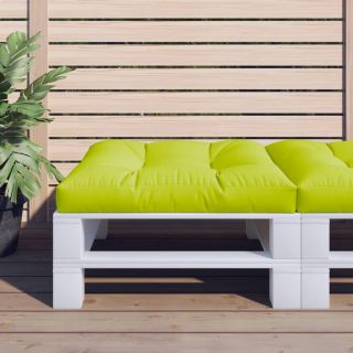 Подушка для сиденья из европоддона, ярко-зеленая, 80x80x12 см, ткань