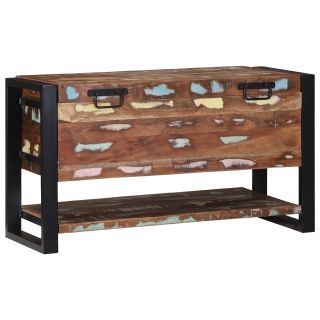 Ladustamiskarp Mitmevärviline 80x35x45 cm Tugev taastatud puu