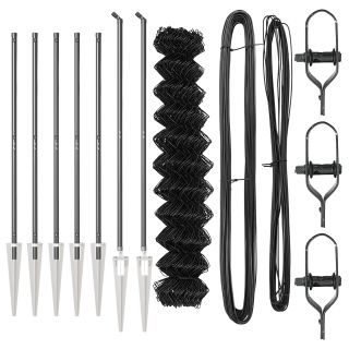 Chain Link Fence 7 Spike Postiga 1.2x10 m Galvaniseeritud teras