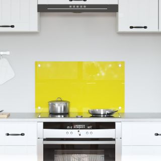 Köögi Splashback Kollane 70x40x0,6 cm Karastatud Klaas