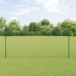 Kuusnurkne Aedade Komplekt 2 tk Roheline Metall 25 x 1.5 m