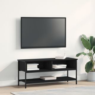TV Kappi Must Panch 100x35x45 cm Tehispuidust ja Terasest