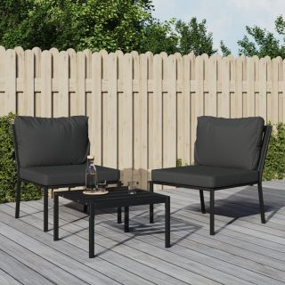 aiatoolid hallide patjadega, 2 tk, 60 x 74 x 79 cm, teras