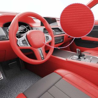 Автомобильная пленка 2 шт, 4D, красная, 100 x 150 см + 50 x 150 см