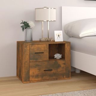 Прикроватная тумбочка, дымчатый дуб, 60x36x45 см, искусственное дерево