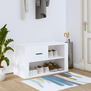 jalatsikapp, valge, 80 x 35 x 45 cm, tehispuit