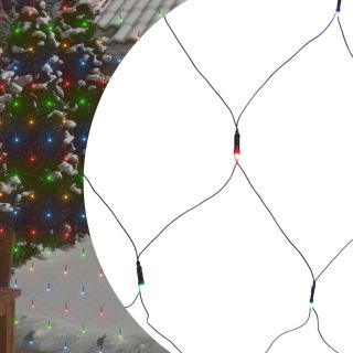 jõulutulede võrk, värviline, 3 x 3 m, 306 LEDi, siseruumi, õue
