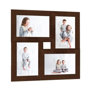 kollaaž-pildiraam 4x pildile (13 x 18 cm), tumepruun MDF