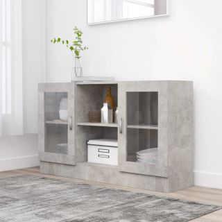 vitriinkapp betoonhall 120x30,5x70 cm tehispuit