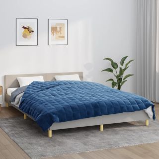 утяжеленное одеяло синее 200x225 см 9 кг ткань