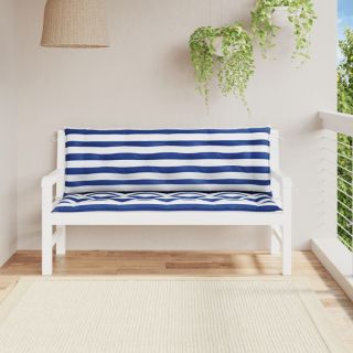 aiapingi istmepadjad 2 tk, sinise/valge triibuline, 150x50x7 cm
