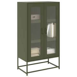 Высокий бортик Оливково-зеленый 68x39x123 см Сталь