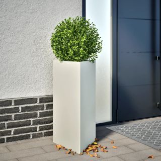 aia taimekastid 2 tk, valge, kolmnurk, 40x34,5x70 cm, teras