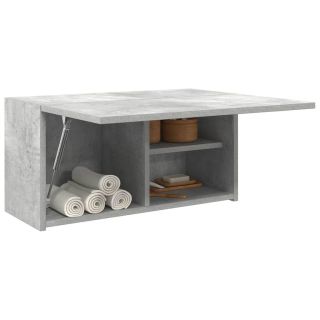 настенный шкаф для ванной комнаты, бетонно-серый, 60 x 25 x 30 см, искусственное дерево