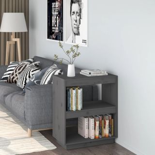 Книжный шкаф, темно-серый, 60x35x71 см, прочная сосна