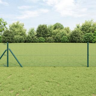 keevitatud traadi aed 13 postiga Roheline 0.4x100 m Teras