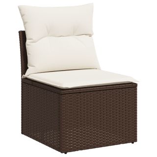 7-osaline aia diivanite komplekt padjadega pruun polü rattan,2-kohaline aia diivan salvestuse ja padjadega pruun polü rattan