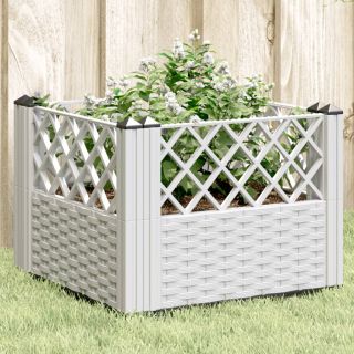 vaiadega taimekast, valge, 43,5x43,5x43,5 cm, PP