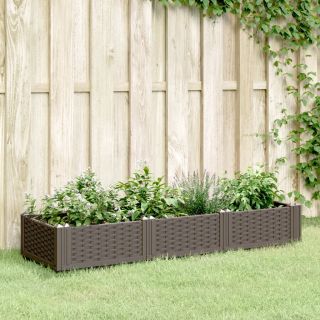 vaiadega taimekast, pruun, 125 x 40 x 28,5 cm, PP
