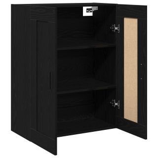 Seinale kinnitatav kapp Must Tamme 69,5x34x90 cm Tehispuit