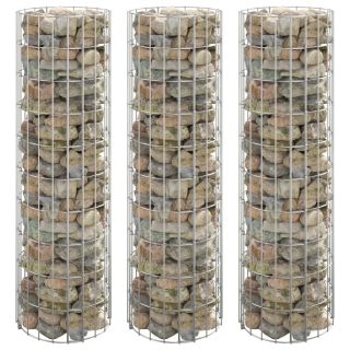 ringikujulised gabioon taimelavad 3tk tsingitud teras Ø30x100cm