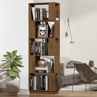 Книжная полка/разделитель комнаты, медово-коричневый, 51x25x163,5 см, сосна