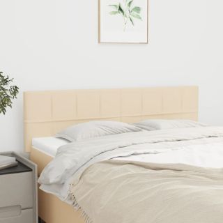 voodipeatsid 2 tk, kreemjas, 72x5x78/88 cm, kangas