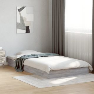 voodiraam, hall Sonoma tamm, 100 x 200 cm, tehispuit