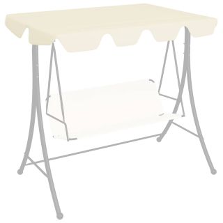 садовые качели сменная крыша крем 188/168x145/110 см