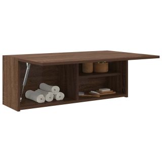 vannitoa seinakapp, pruun tamm, 80 x 25 x 30 cm, tehispuit