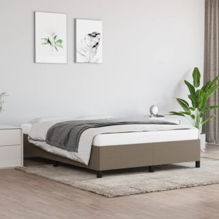 voodiraam ilma madratsita, pruunikashall, 140x200 cm, kangas