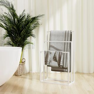 eraldiseisev rätikurest, valge, 48 x 24 x 79 cm, raud