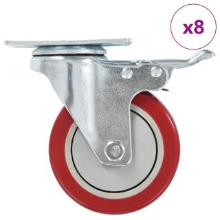 8 tk pöörlevad rattad 100 mm