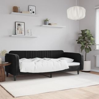 päevavoodi, must, 100 x 200 cm, samet