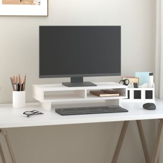 подставка под монитор, белая, 60 x 27 x 14 см, сосна