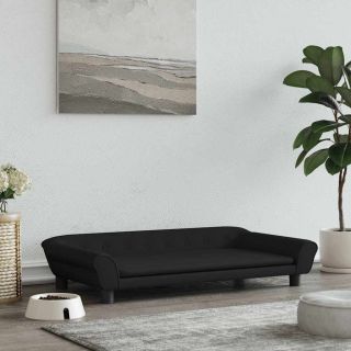 koeravoodi, must, 100 x 50 x 21 cm, samet
