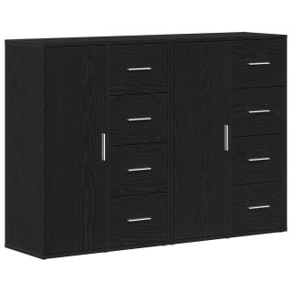 Kappide komplekt 2 tk Must Jõ veneer 60x31x84 cm Töödeldud Puit