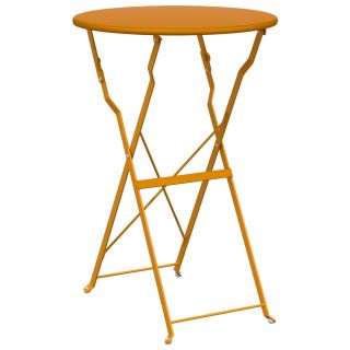 Klapitav Bistroolaud Sinepikollane Ø50x71 cm Pulbervärvitud Teras