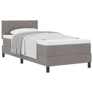 kastpringi voodi madratsiga taupe 90x200 cm kangas