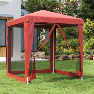 peotelk 4 võrgust külgseinaga, punane, 2 x 2 m, HDPE