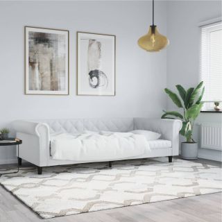 päevavoodi, valge, 100 x 200 cm, kunstnahk